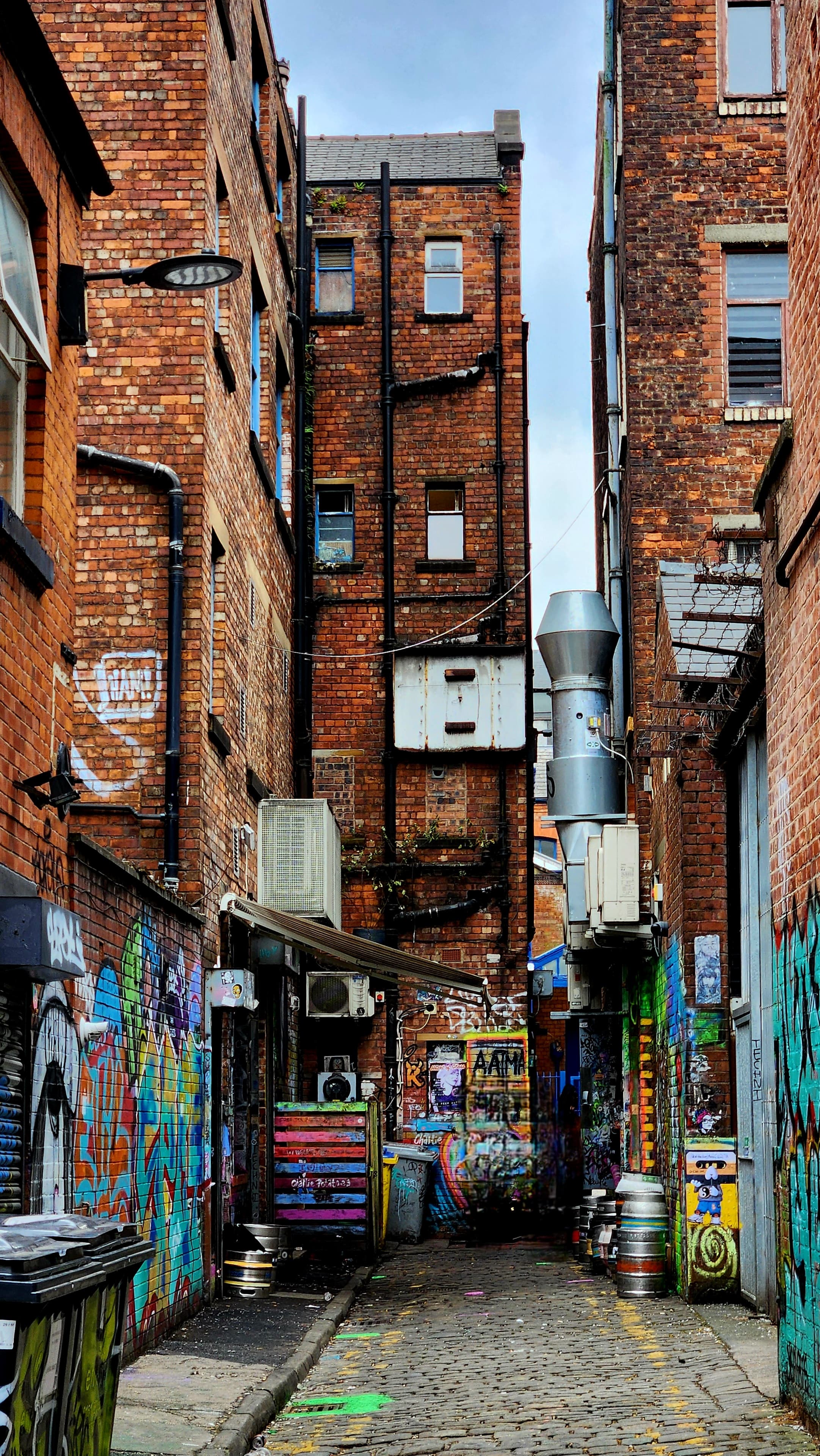 Graffiti Alley by Manchester, UK